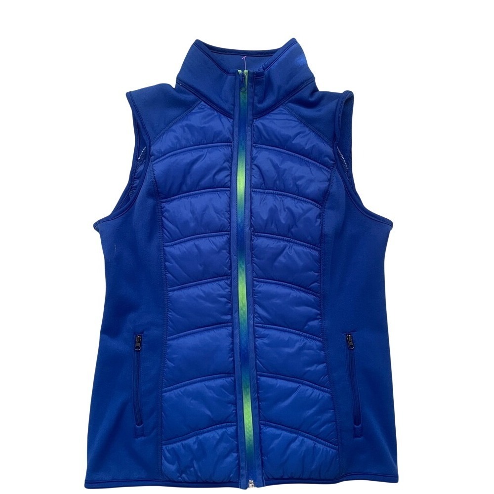 Blue Quilted Hybrid Puffer Lightweight Vest Ombre Zip Size M by Reel Legends